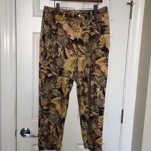 Dana Buchman Petite Jungle Print Pants | Size 14P